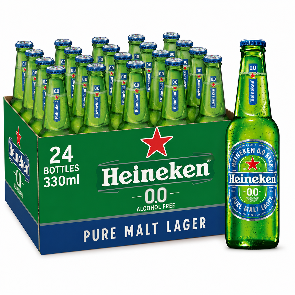 Bulk Heineken 0.0% Case - 24 Bottles