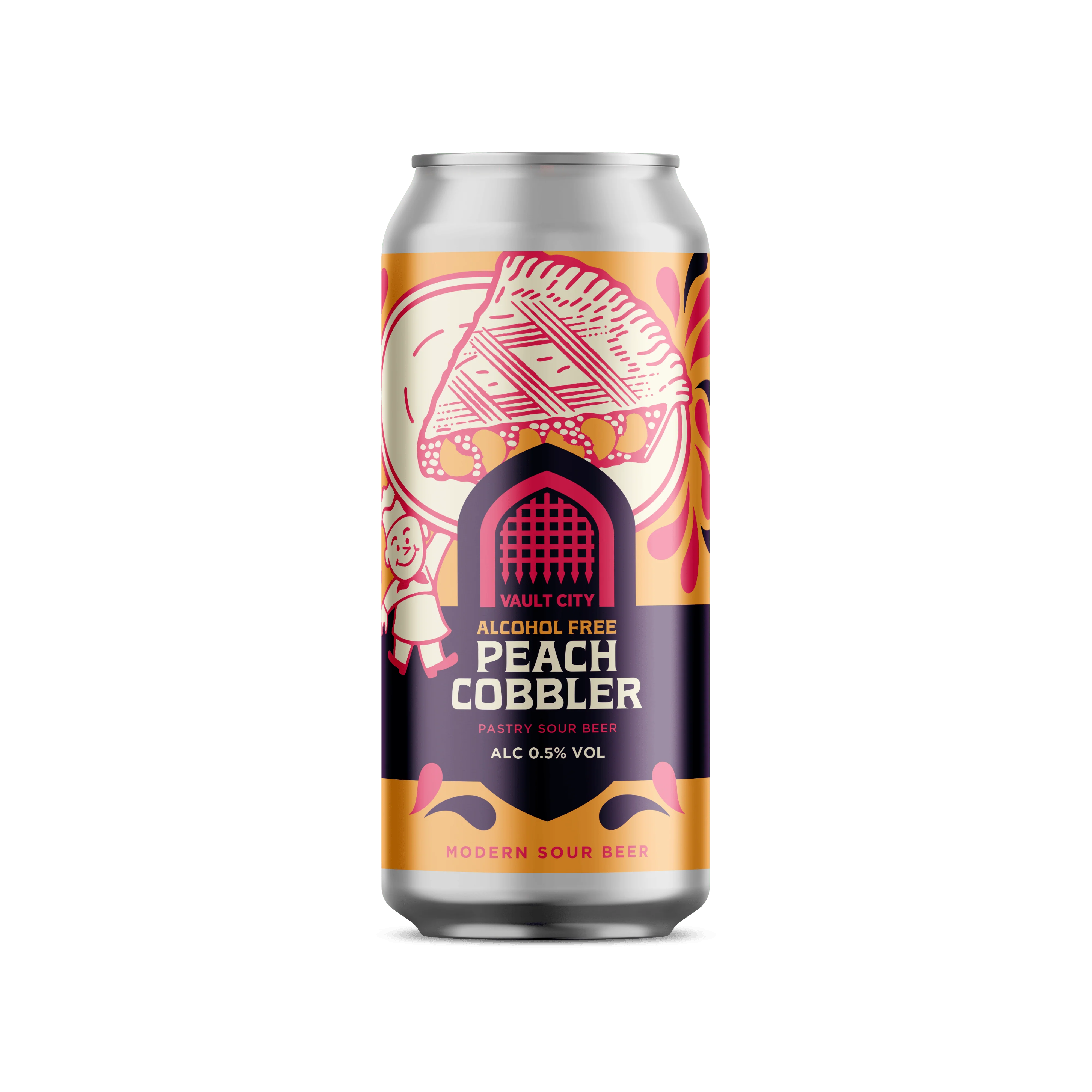 Vault City AF Peach Cobbler - Non Alcoholic Sour Beer