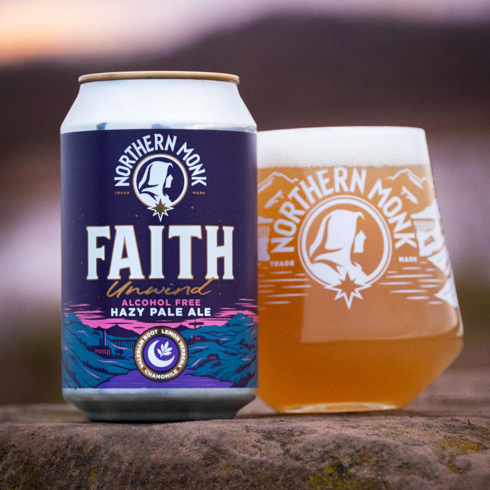 Northern Monk Faith Unwind Alcohol Free Hazy Pale Ale - Non Alcoholic Beer