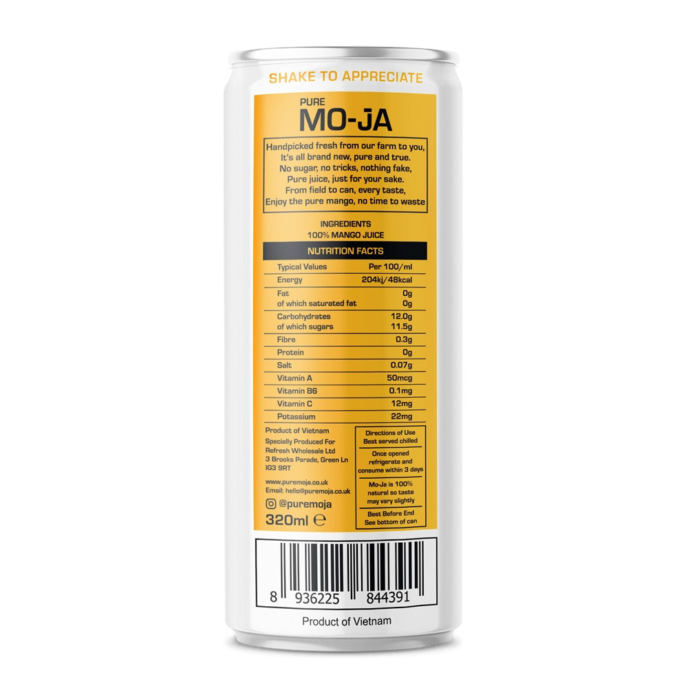 Pure Mo-Ja Mango Juice – 100% Pure Mango Juice (320 ml)