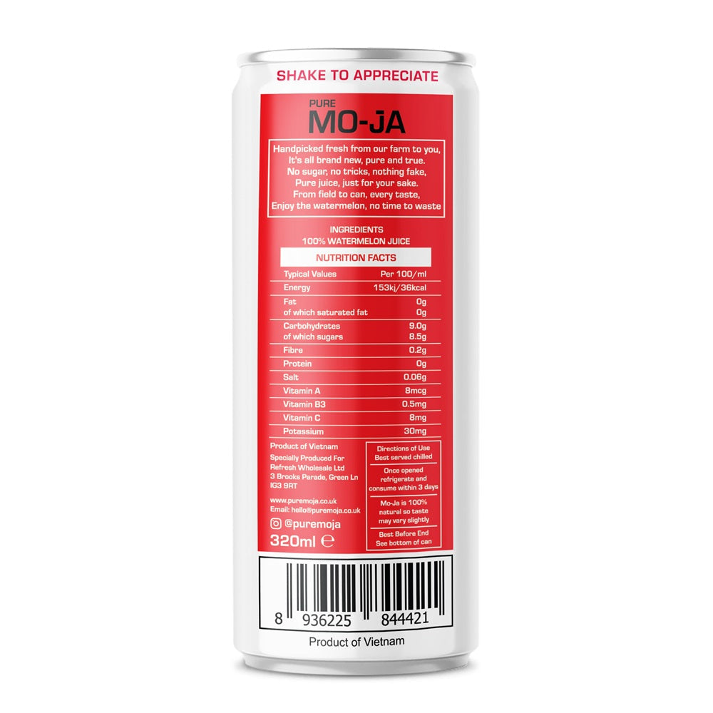 Pure Mo-Ja Watermelon Juice – 100% Pure Watermelon Juice (320 ml)