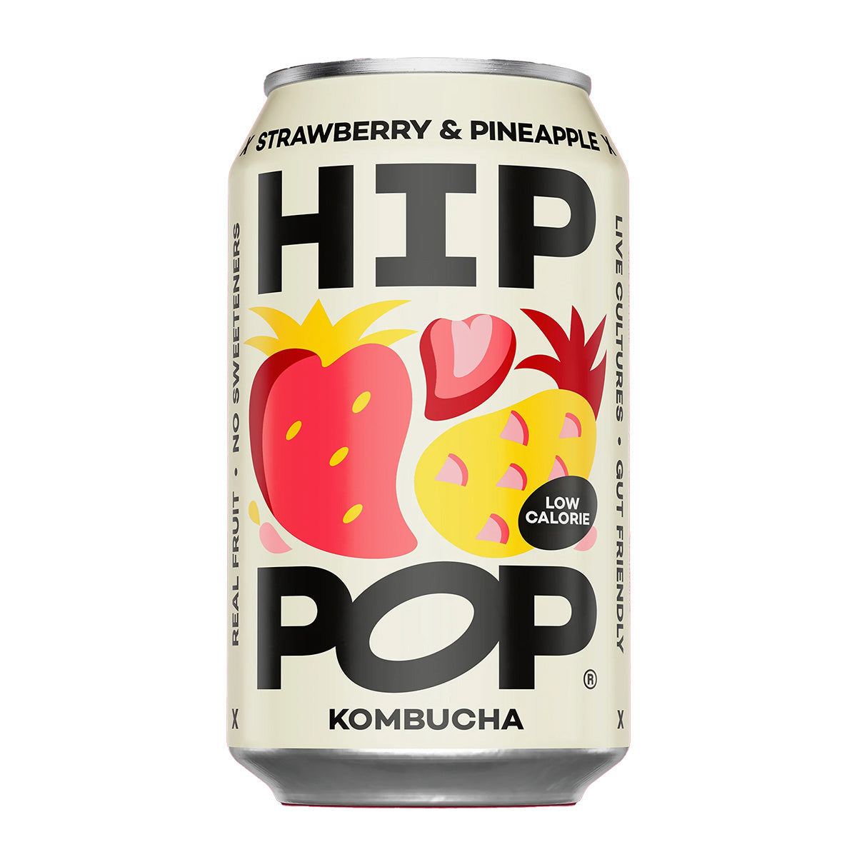 Hip Pop Strawberry & Pineapple Kombucha 0.0%