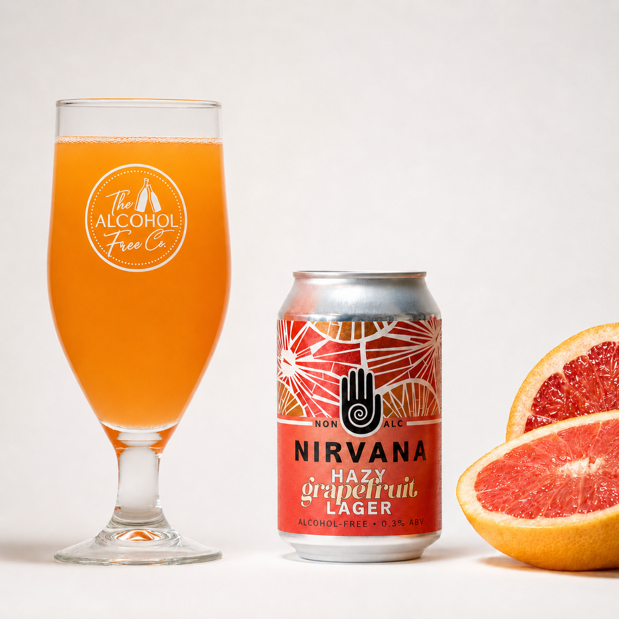 Nirvana Hazy Grapefruit Lager - Alcohol Free Beer