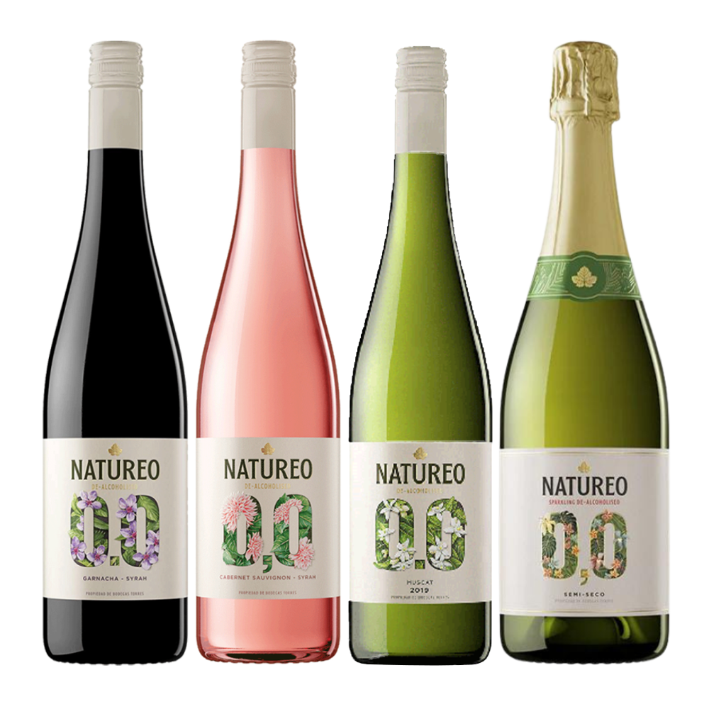 Spanish Torres Natureo No Alcohol Mixed Wine Case (4 Bottles)