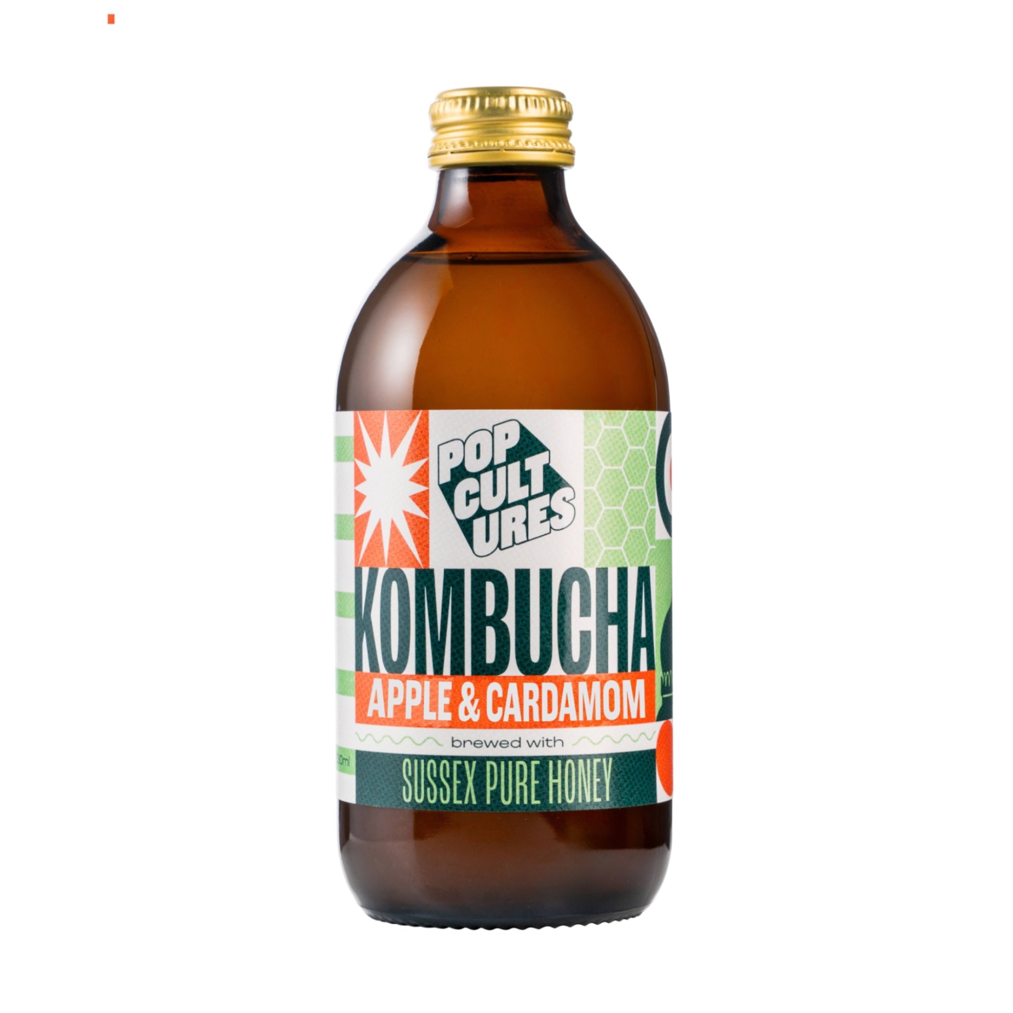 Pop Cultures Apple & Cardamom Kombucha - Luxury Non Alcoholic Drink