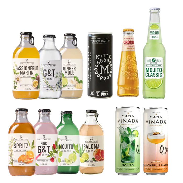 Alcohol Free Mocktail Box - Mixed Case 12 Pack