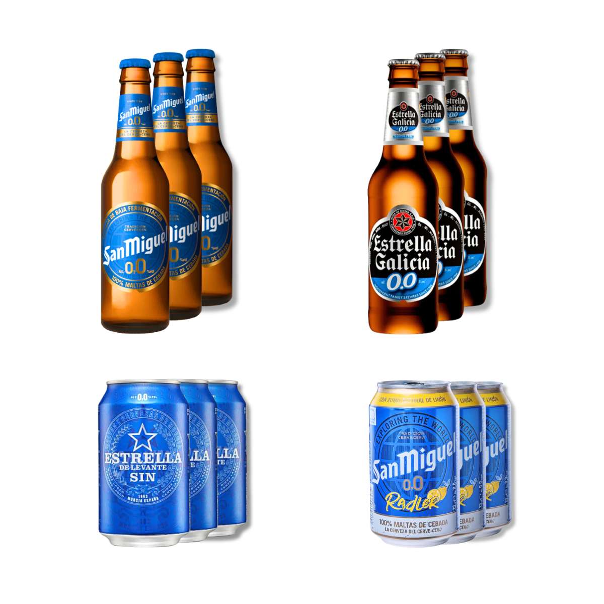 Spanish Alcohol Free Beer Box - Mixed Case 12 Pack