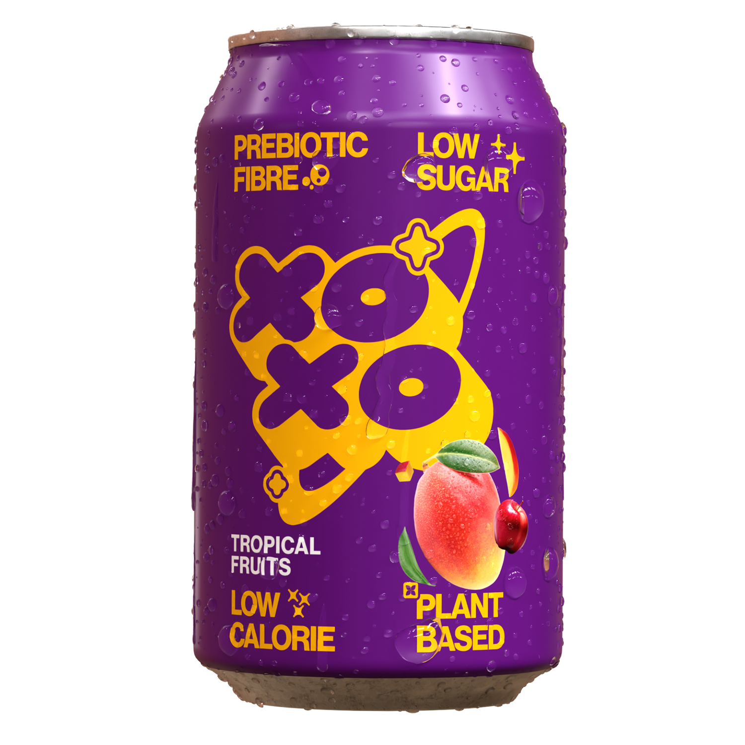 XOXO Tropical Prebiotic Soda - Low Sugar Alcohol Free Soft Drink