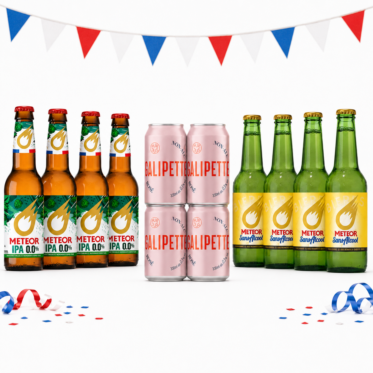 French Beer and Cider Party Pack - Alcohol Free Mixed Case