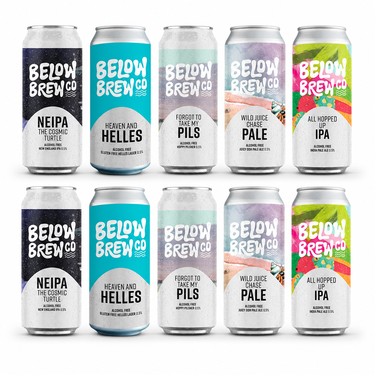 Below Brew Co Mixed Case 0.5% Alcohol Free Beer 10 Pack