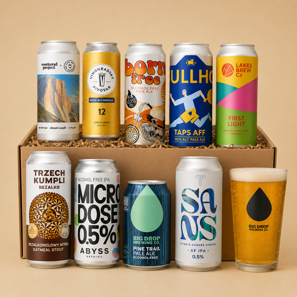 Big Drop Pint Glass Alcohol Free Beer Gift Box