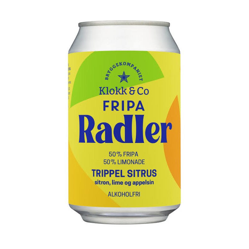 Klokk & Co FRIPA Radler Trippel Sitrus - Alcohol Free IPA Radler