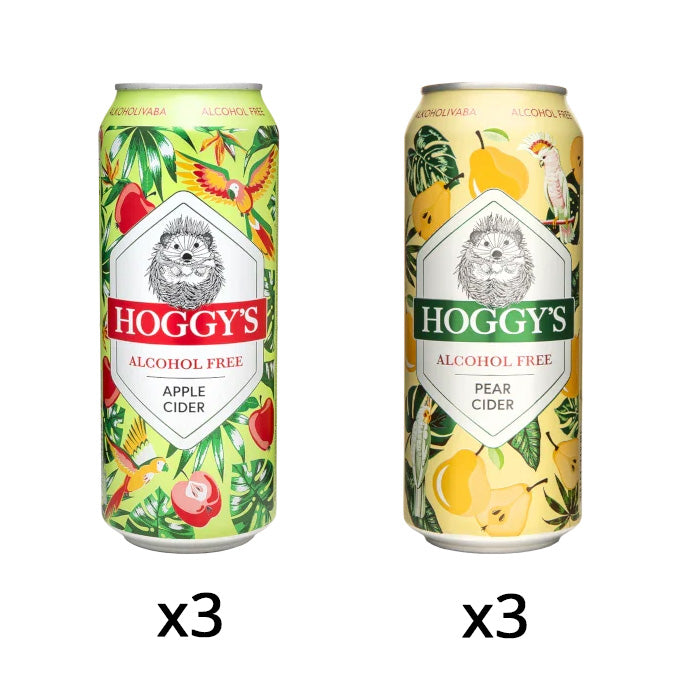 Hoggy’s Orchard Favourites – Alcohol Free Cider Apple & Pear 6 Pack