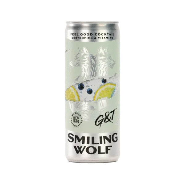 Smiling Wolf Alcohol Free Gin and Tonic - Functional Botanical Drink 0.0%