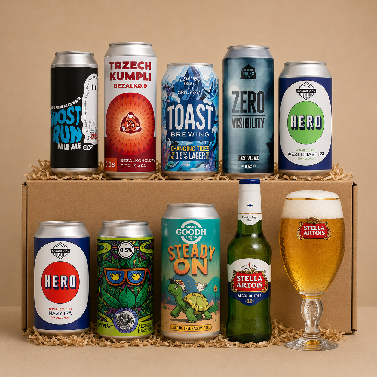 Stella Half Pint Glass Alcohol Free Beer Gift Box