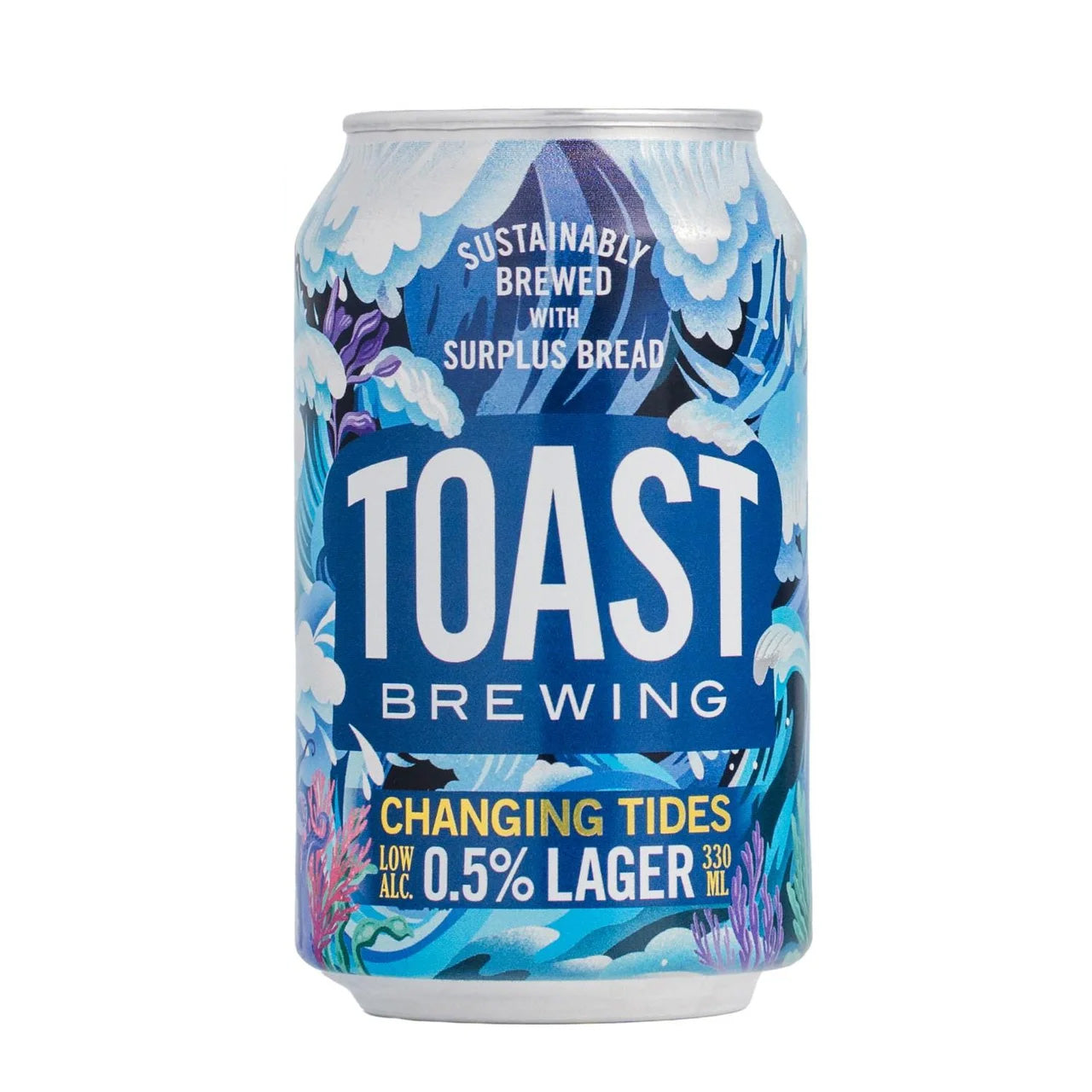 Toast Changing Tides Lager - Alcohol Free Lager Beer
