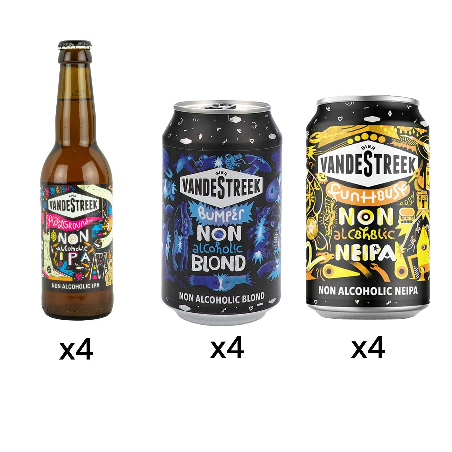 vandeStreek “Triple Play” Mixed Case – Alcohol Free Beer