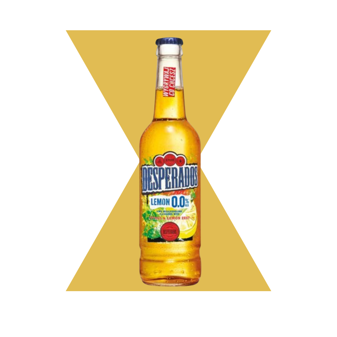 Desperados Lemon 0.0% Non-Alcoholic Beer 400ml Bottle – Alcohol-Free Citrus Lager