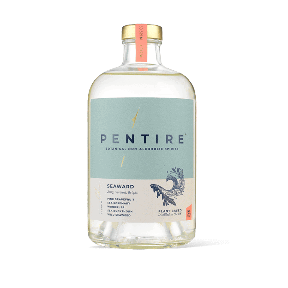 Pentire Seaward non alcoholic botanical spirit bottle product image