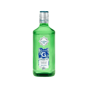 CleanCo Clean G Alcohol Free Spirit 70cl bottle with botanical gin-inspired label on green glass.