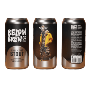 Below Brew Co Check This Stout 0.5% 440ml – Alcohol Free Stout