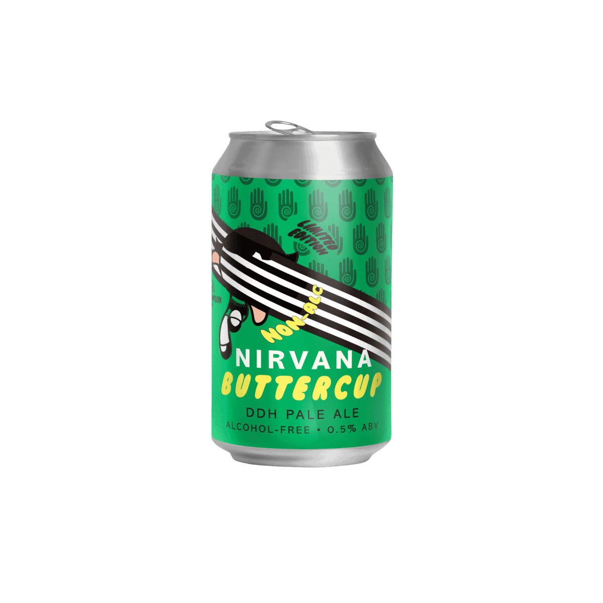 Nirvana Buttercup alcohol-free DDH Pale Ale 0.5% ABV craft beer can