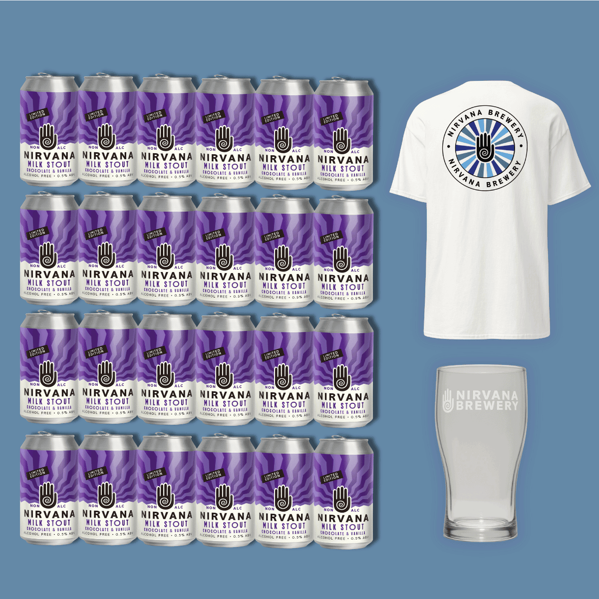 Nirvana Brewery 24 Pack Limited Edition with Glass & T-Shirt